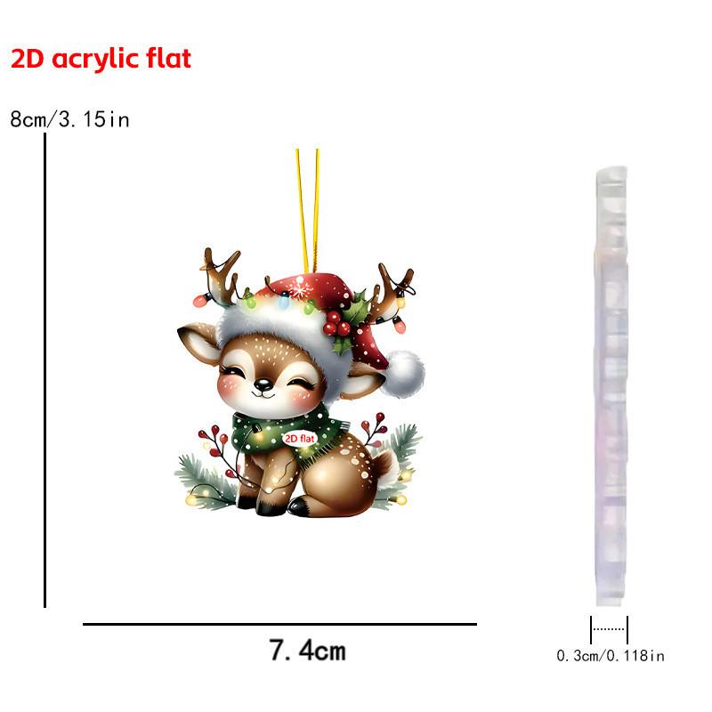 Hanging Christmas Car Accessories Acrylic Material Festive Vehicle Decoration