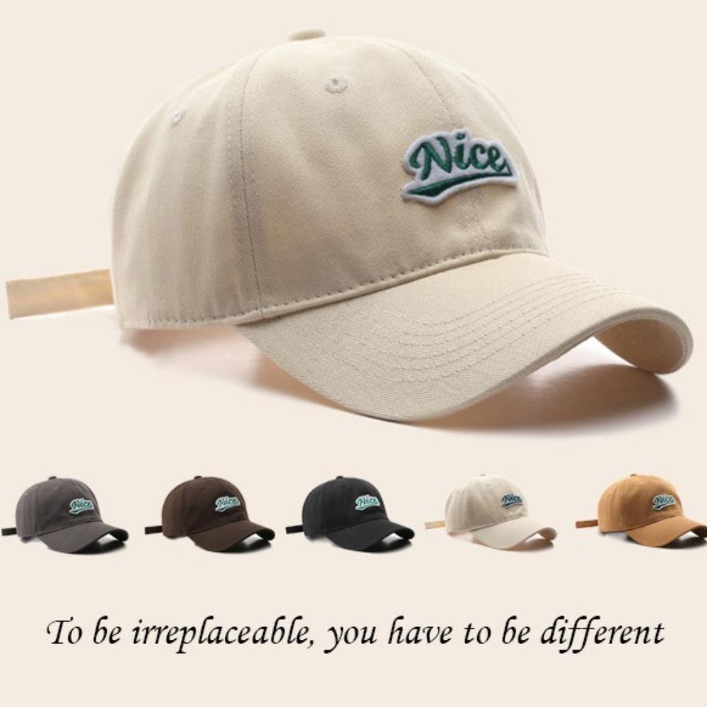 

Letter Embroidery Baseball Cap Anti-UV Sun Hat Fashionable Duckbill Cap Men