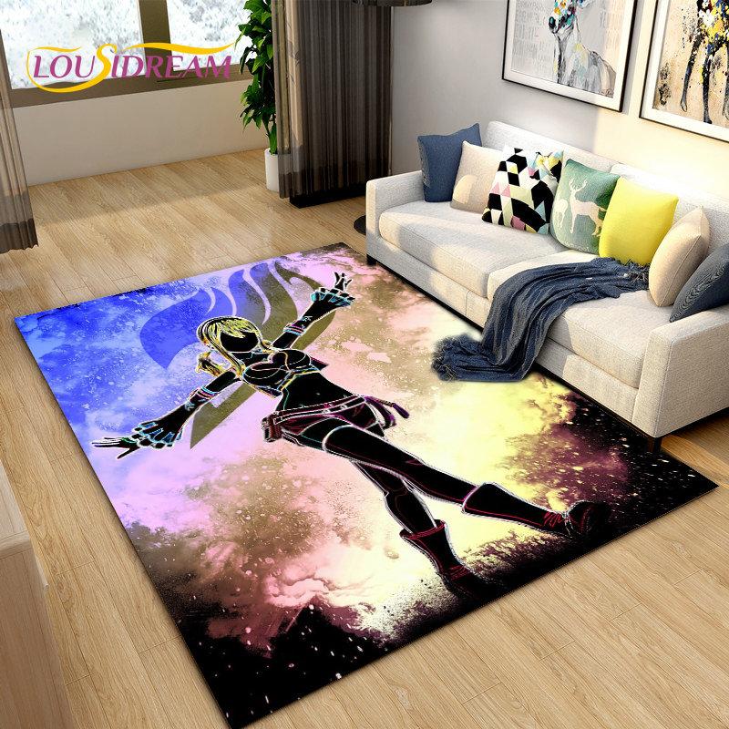 Fairy Tail Japan Anime Cartoon Area Rug,Carpet Rug for Living Room Bedroom Sofa Doormat Decoration, Kids Play Non-slip Floor Mat