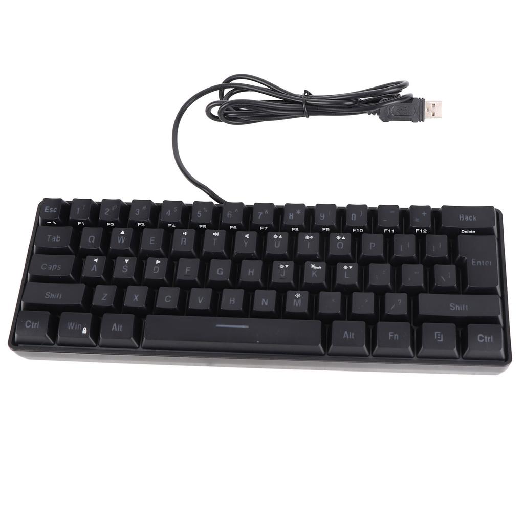 V700 Keyboard USB RGB Backlight Gaming Keyboard with 61 Keys for Laptop Desktop