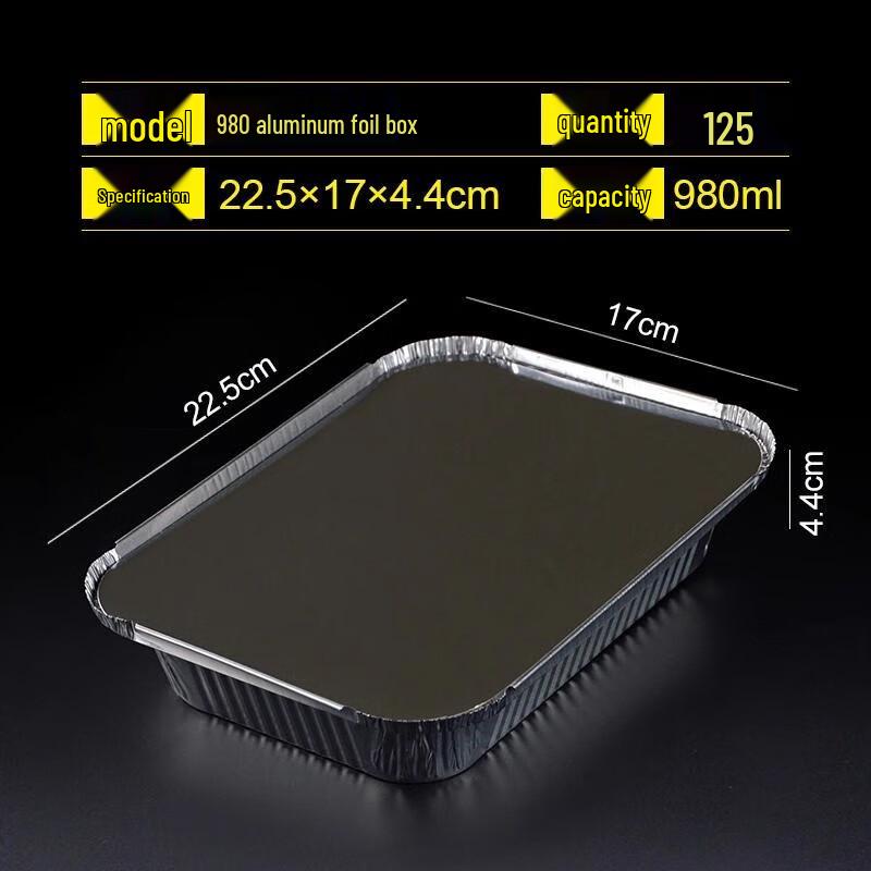Disposable Rectangular Aluminum Foil Meal Box