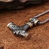 Severský Viking Nerezová ocel Thorovo kladivo Mjolnir Skandinávská runová amuletová řetízek Vegvisir Kotva přívěsek Pánské šperky