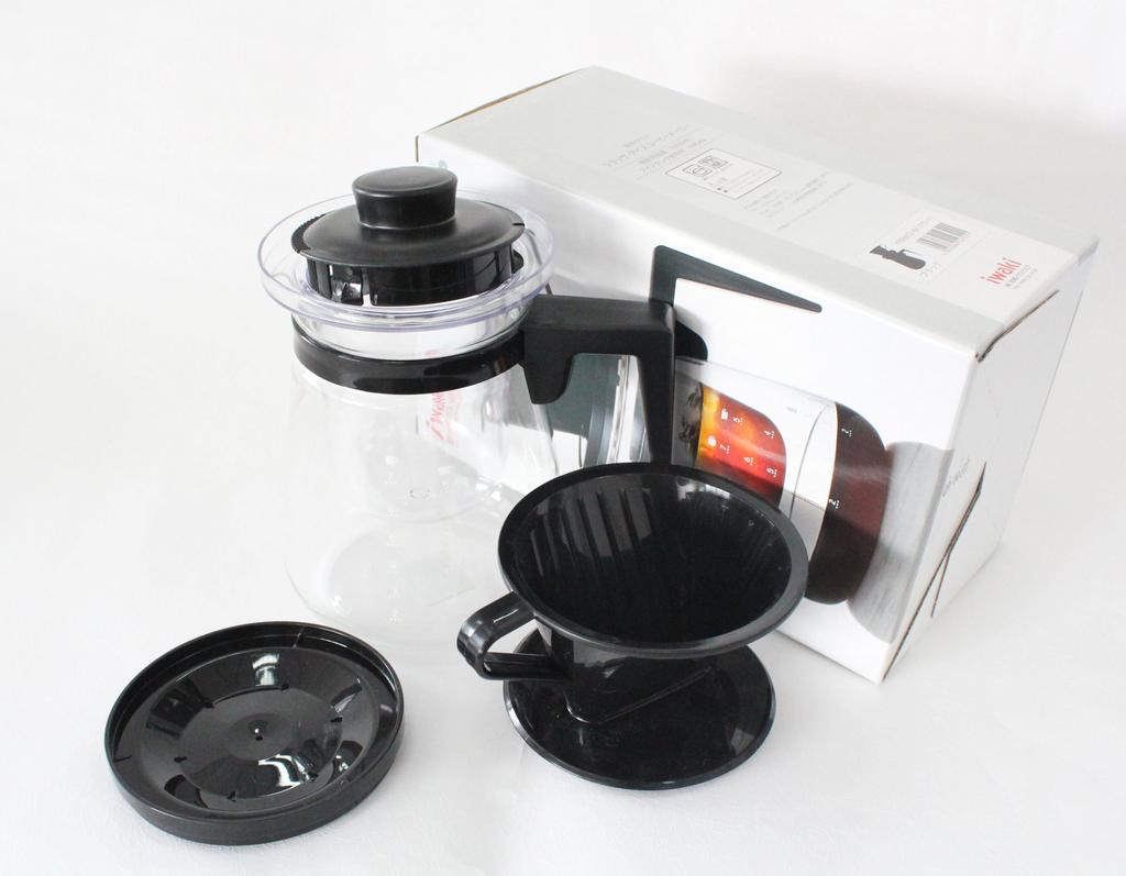 iwaki Heat-Resistant Glass Rilassa Iced Coffee, Black, 1000ml, Dripper Pot, K8966CS-BK