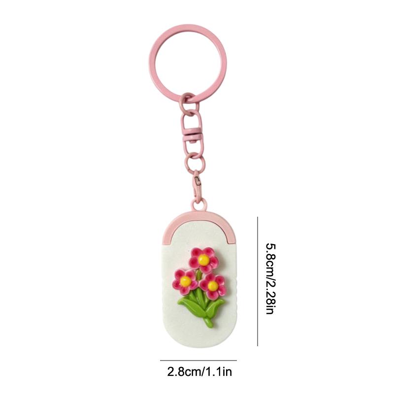 Mini Pill Organizer with Keychain Travel-Friendly Medicine Box for Daily Easy Storage