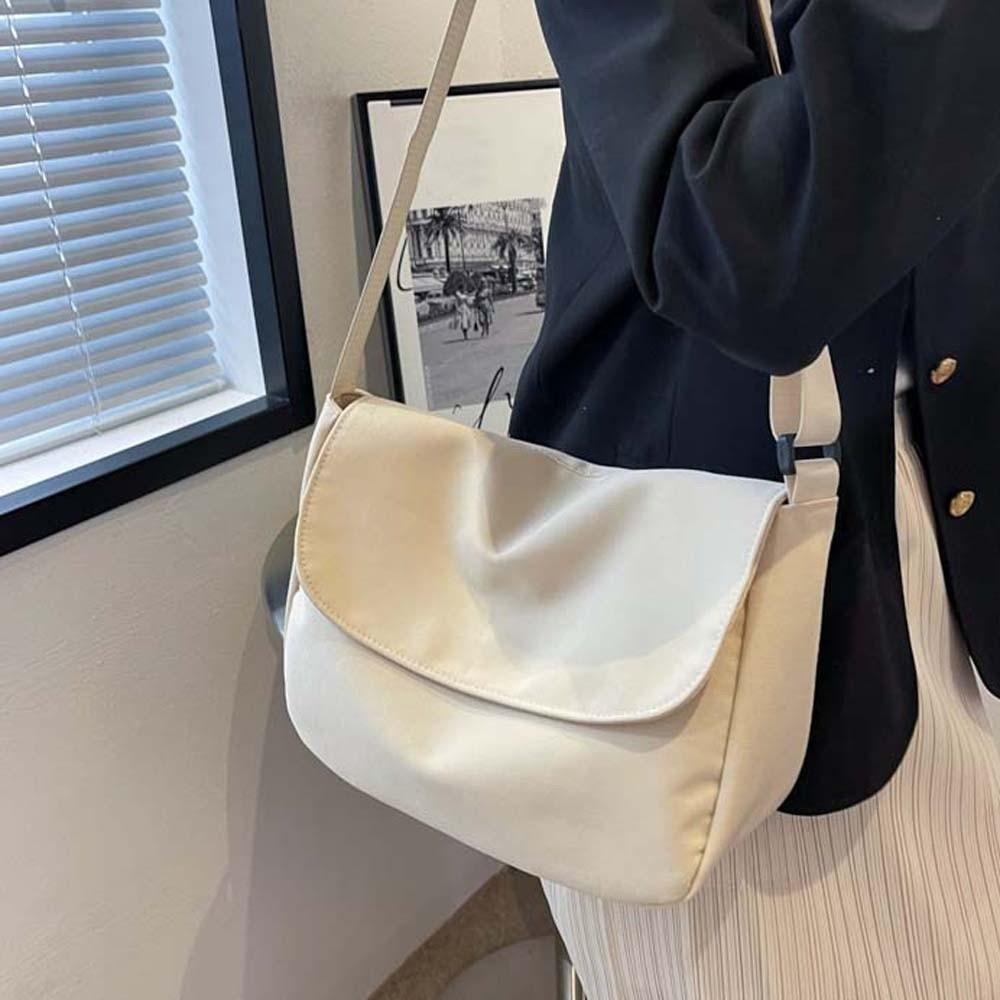 Adjustable Strap Nylon Square Bag Japanese Style Women Messenger Pouch  Storage