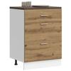 VidaXL Kitchen Cabinet Artisan Oak Engineered Wood, Sink Cabinet, Kitchen Cabinet with Drawer, Furniture 854258