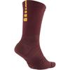 Nike X NBA Elite Quick Crew TeamRed Basketball Socks Unisex 1 Pack Chestnut SX7037-677