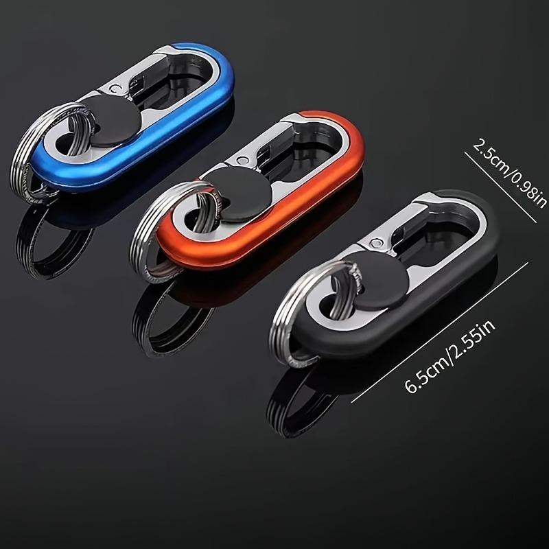 Double‑Ring Belt Clip Key Ring for Men, Business‑Style Key Loop, Practical Keychain for Home & Car Keys