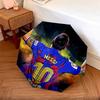 Football Player Background  pattern, automatic folding umbrella, portable and foldable design, 8 ribs, a Christmas or birthday gift.