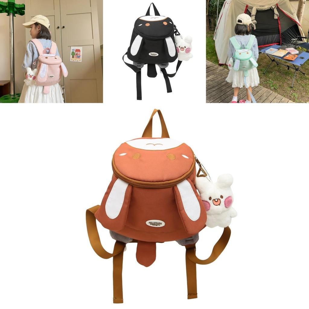 Cartoon Children Double Backpack For Kids With Nylon Material And Comfortable Curved Shoulder Straps For School Use