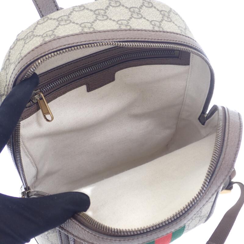 Gucci 547965_9U8BT_8994 Batoh · Denní batoh béžový Plátno GG Supreme/kůže Dámský