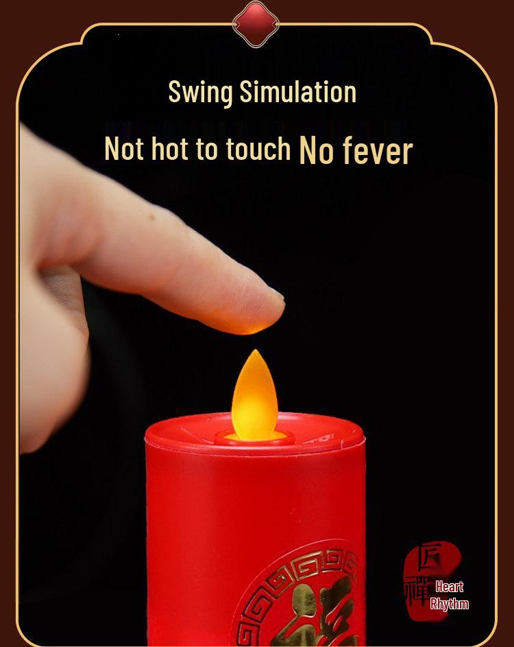 Swinging LED Electronic Candle Lamp: New Incense Burner, Ever-burning Candlestick for Home