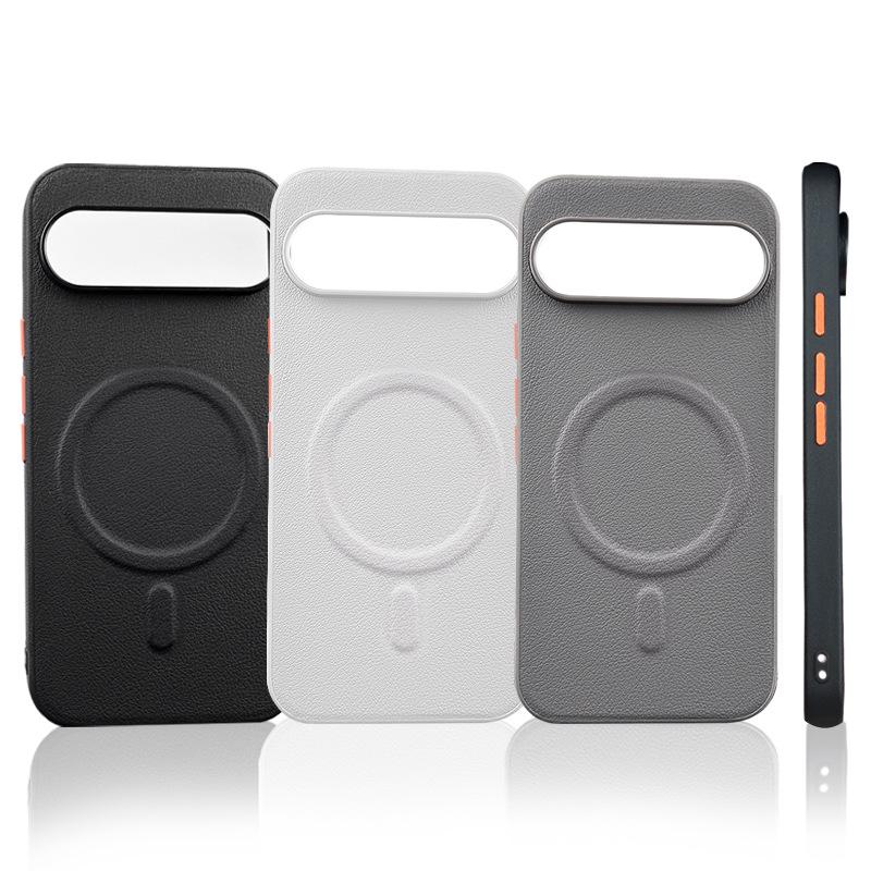 Google Pixel 10 Pro PU Leather Magnetic Case with Independent Buttons