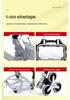 Six-Wheel Folding Stair-Climbing Hand Truck and Portable Cart
