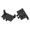 2PCS RC Servo Mount Aluminum Alloy Servo Fixed Bracket RC Steering Gear Bracket for Axial SCX24 1/24 RC Car Black