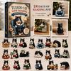 Christmas Tree Decor 24 Days Advent Calendar 2026, 2D Acrylic Reading Cats/Dogs/Forest Animals Ornament Countdown Calendar, Cute Pet Pendants for Xmas