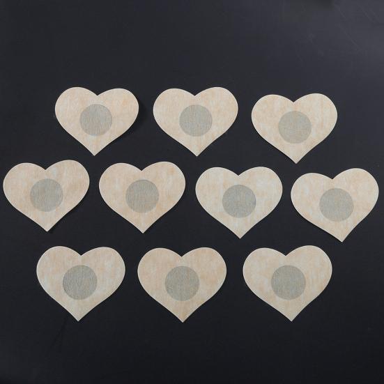 5 pares de fita invisível para levantar os seios femininos coração redondo sutiã adesivo capas para mamilos