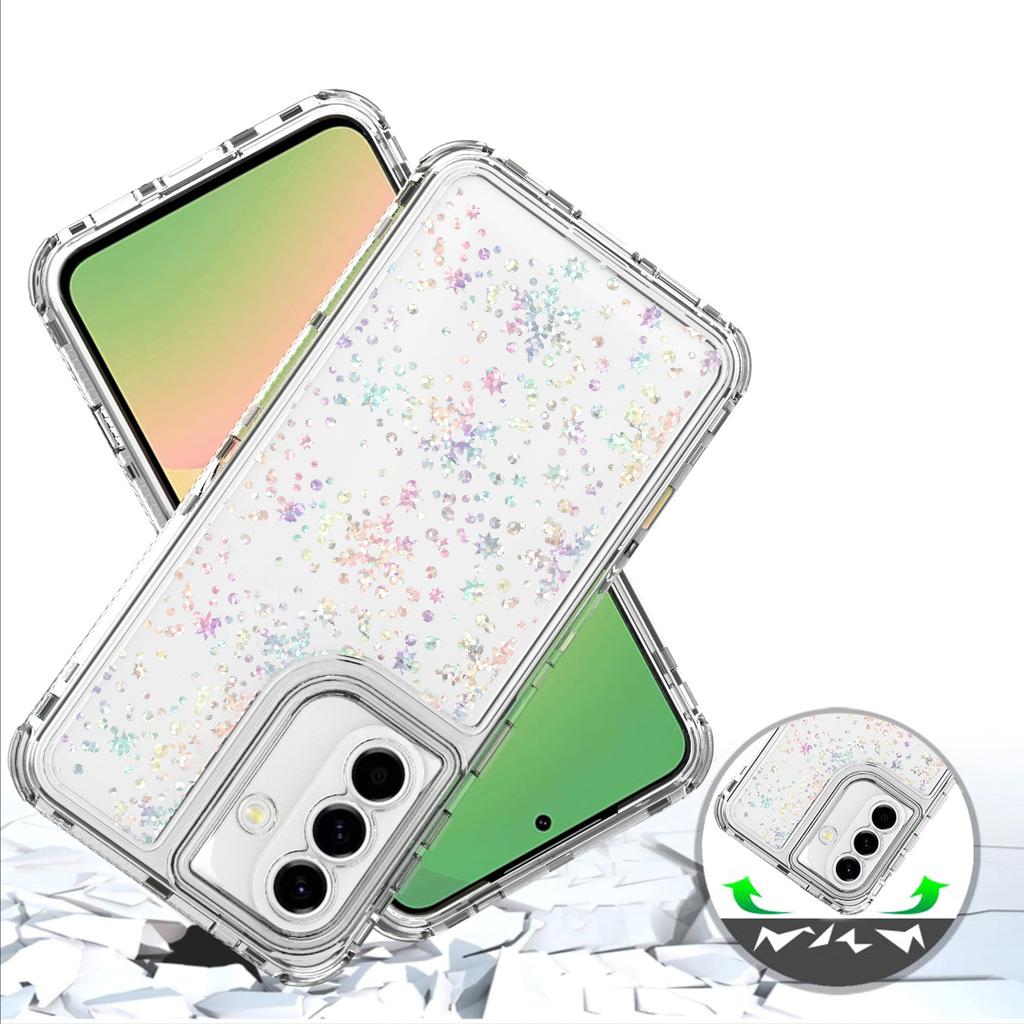 For Samsung Galaxy A57 5G Case Precise Cutouts Acrylic TPU Clear Phone Cover with Laser-printed Film
