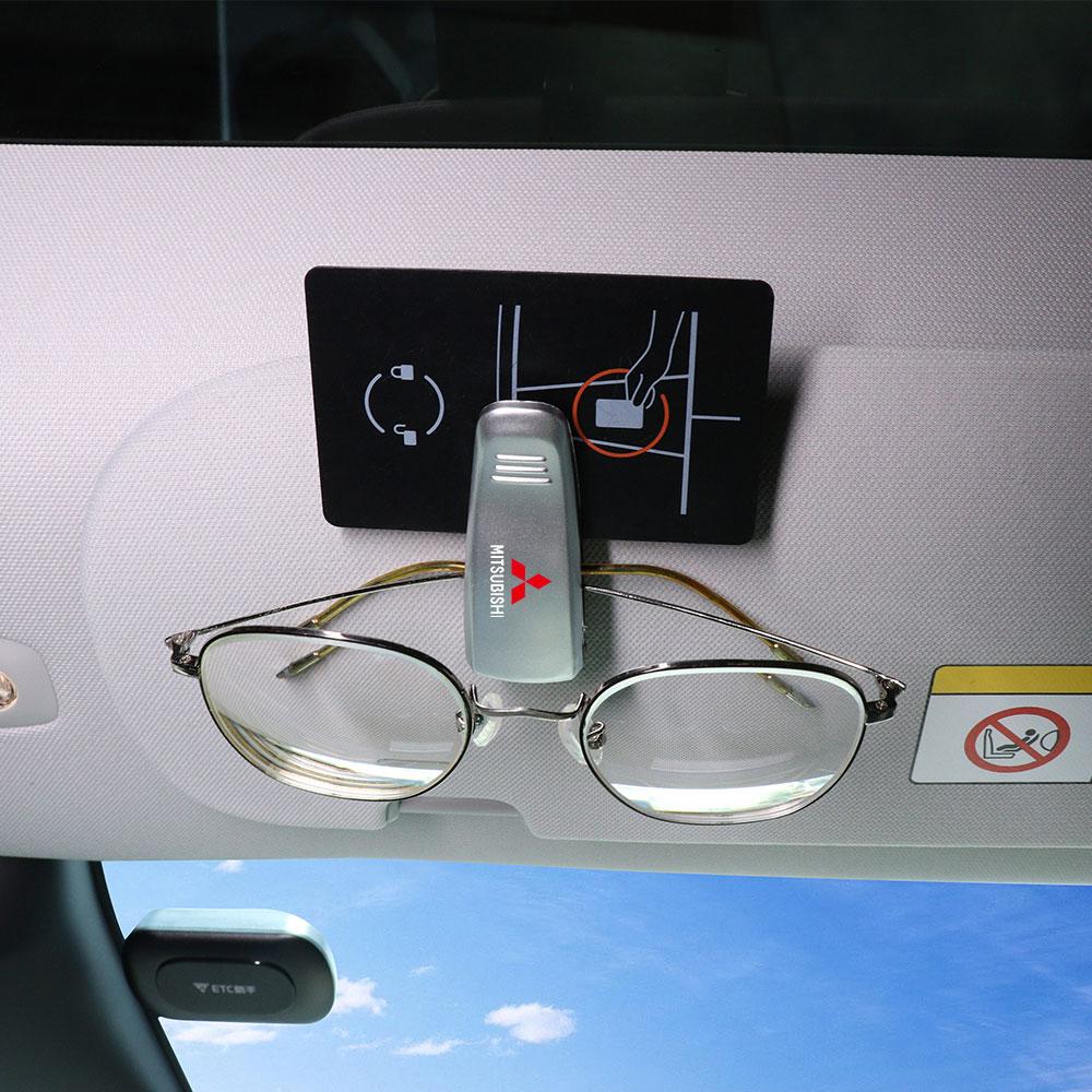 Car Eyeglass Holder Glasses Storage Clip For Mitsubishi Outlander L200 Lancer EX Asx Pajero Colt Galant RALLIART Triton