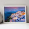 Grecia Santorini Peisaj Frumos Coastă Poster Grecia Călătorii Artă de Perete Decor Fotografii Imprimeuri pe Pânză Decor Estetic Cameră Acasă