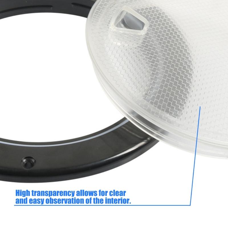 8 Inch Round Deck Inspection Access Hatches Cover For Boats And RVs With Waterproof Seal ABS Construction Black Marine Grade