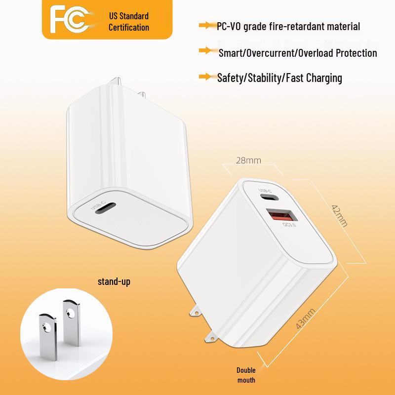 Compatible with Apple 20W PD Charger Head, 3C Certified for iPhone 15 Fast Charging