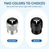 4Pcs Car Wheel Tire Valves Tyre Air Caps Case Car sticker For Tesla model 3 model X Y style Roadster Car Accessories