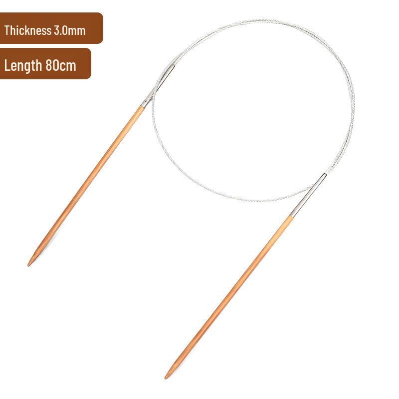 Bamboo & Steel Circular Knitting Needles Set for Sweaters, Scarves, and Sleeves