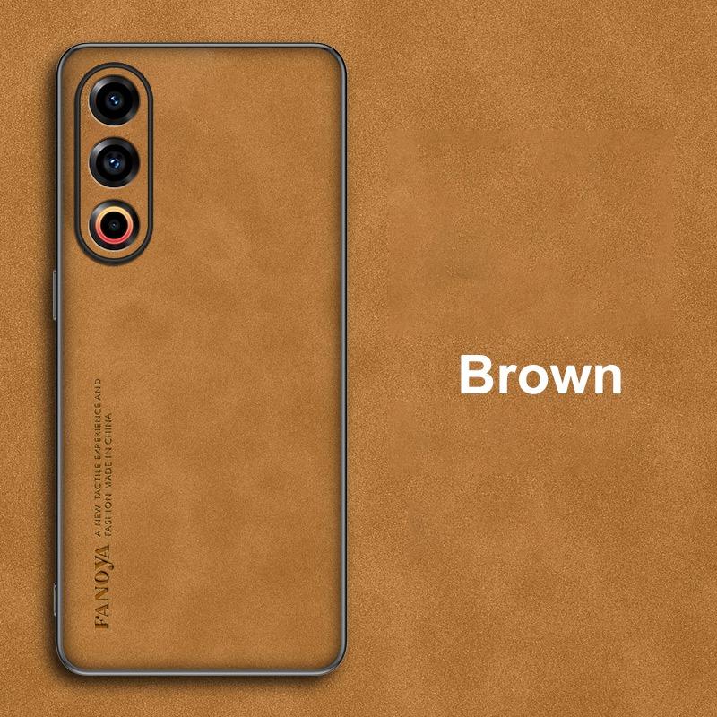 

Для Meizu 21 Note чехол роскошный PU кожаный чехол для телефона для Meizu 20 21 Pro 5G задняя крышка матовый силиконовый противоударный полная защита For Meizu 21 коричневый