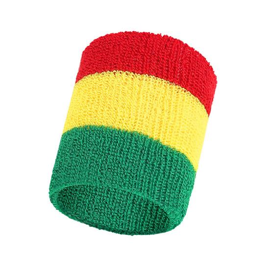 

Спортивный браслет с радужными полосками, напульсники, поддержка запястья для мужчин и женщин, спортивные принадлежности для спортзала, дышащий эластичный бандаж для запястья зелёный/жёлтый