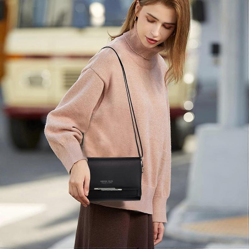 Borsa a tracolla da donna, custodia per cellulare, porta carte, portafoglio, borsa a mano