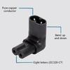 IEC 320 C7 to C8 90 Degree Up Down Angled Right Angle AC Adapter Extension