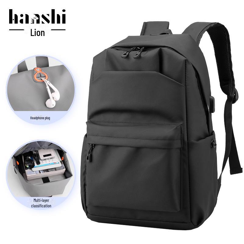 Cross-Border Casual Fashion USB Charging Backpack | High-End Trendy Commuter Bag with Custom Printing