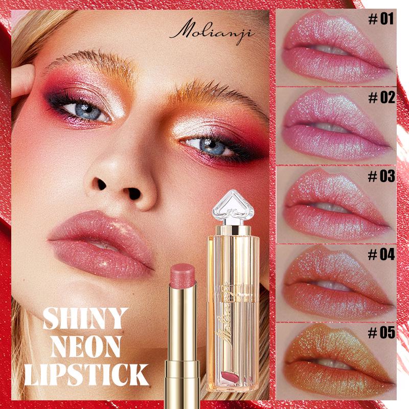 

MLJ Silky Matte Non-Stick Lipstick: Waterproof, Long-lasting, Shimmer Finish