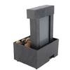 Mirrored Indoor Tabletop Water Fountain with Stone LED Light 2 Hours Auto Power Off for Home Office