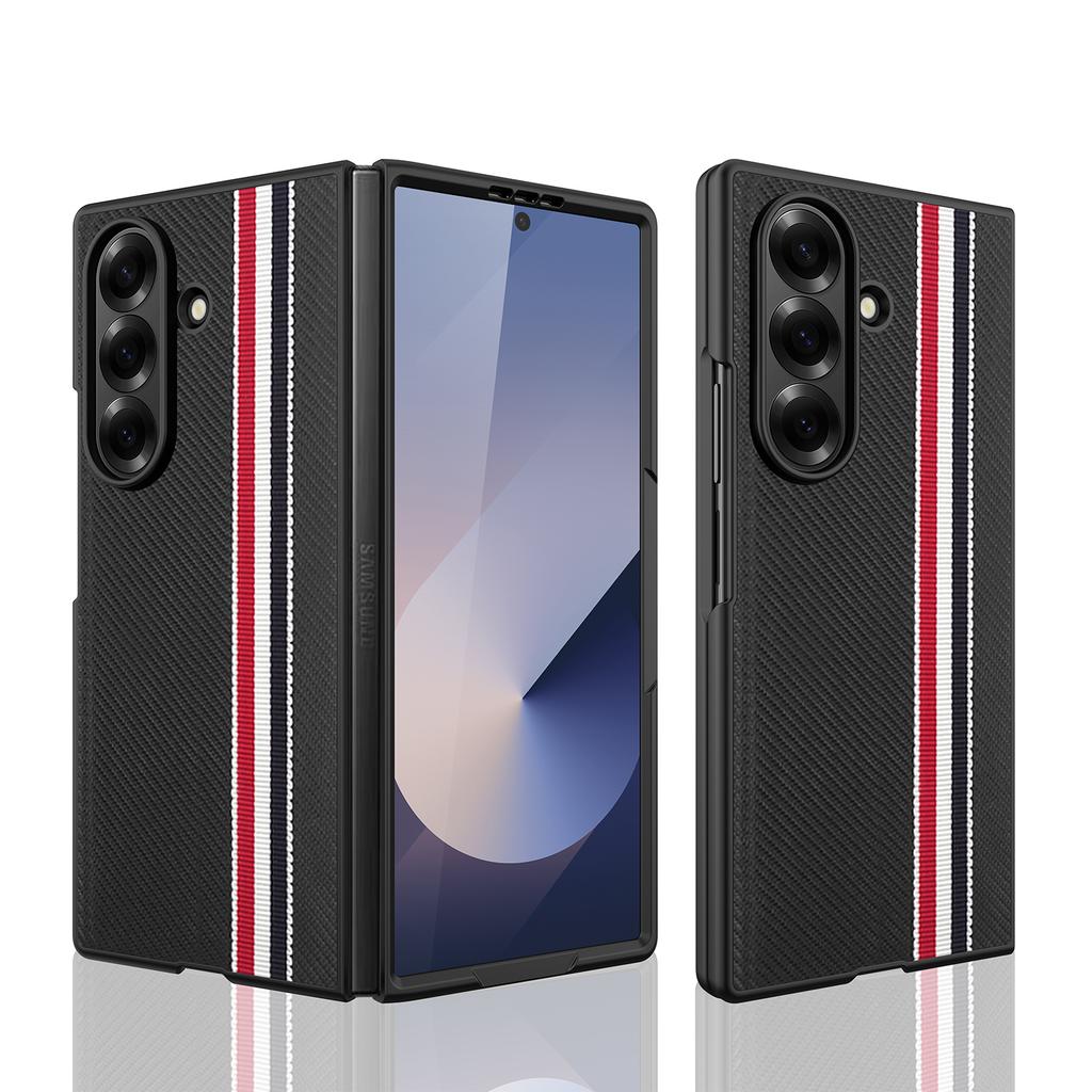 Carbon Fiber Ultra Thin Folding Cover Case for Samsung Galaxy Z Fold7 5G Fold 7 6 5 Fold6 Fold5 Fold3 Fold4 Fold 4 3
