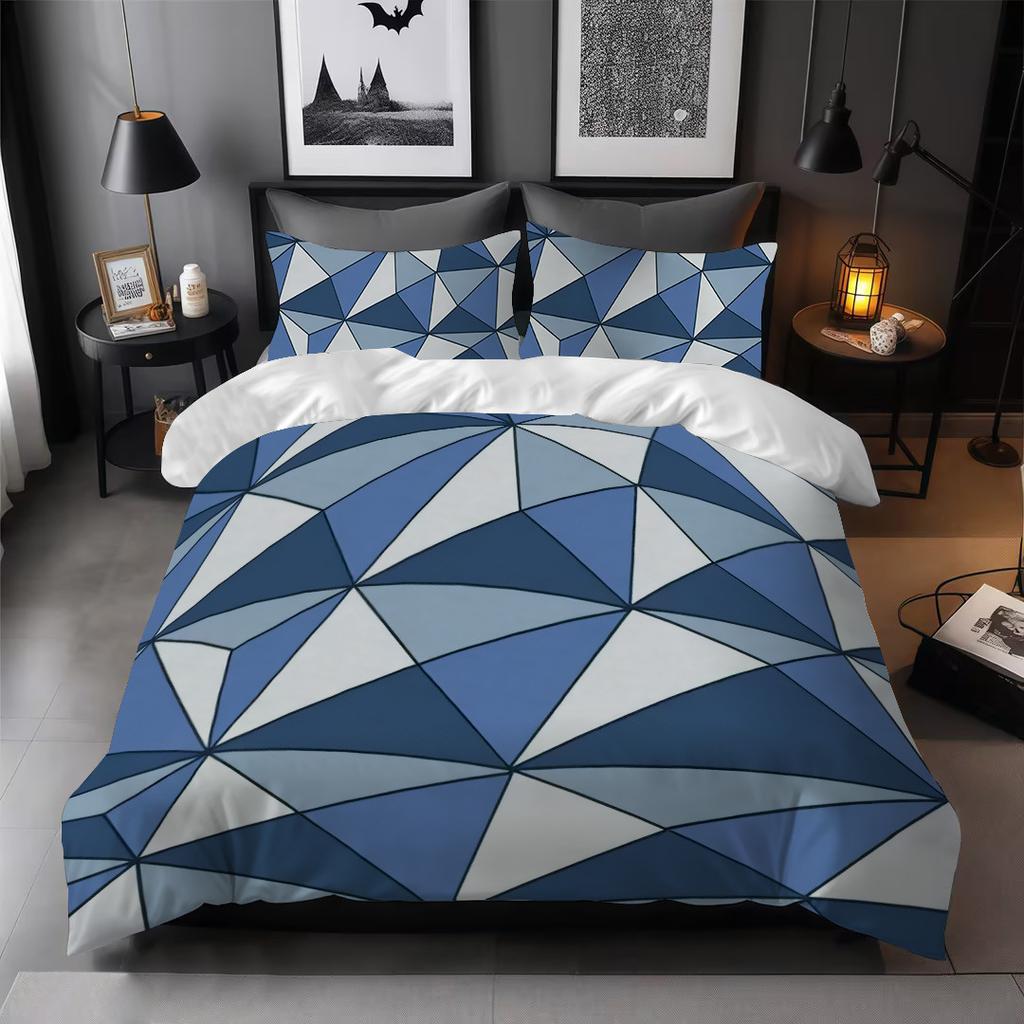 Trzyczęściowy zestaw poszwy na kołdrę Druk cyfrowy 3D Polerowana poszwa na kołdrę Prześcieradło Trzyczęściowy zestaw Niestandardowy