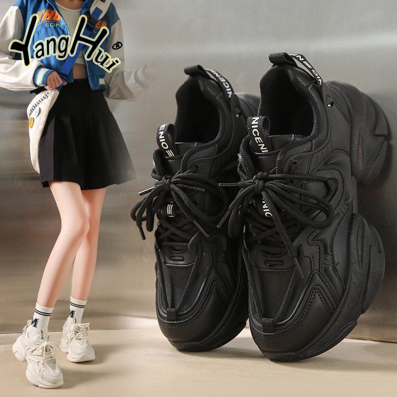 Baskets Confortables à Semelle Épaisse pour Fitness et Course à Pied 2024 Mode Décontractée Antidérapantes Chaussures de Sport pour Femmes Printemps Été