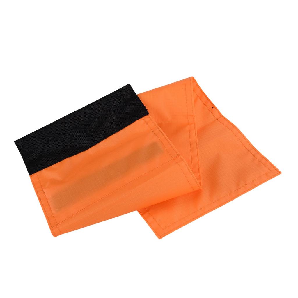 Large Kayak Safety Flag with Pole, Storage Bag, Screws and Track Mount Base High Visibility 20x5.6 Inch Orange