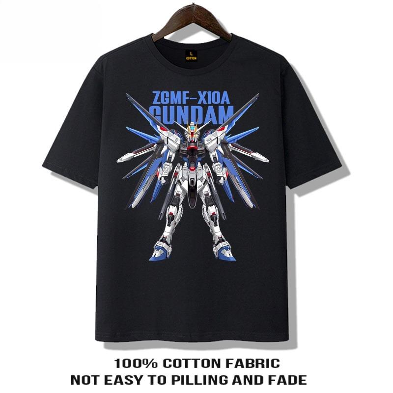 

2026 New Model Gundam Print ShortSleeved Summer Trendy Comfortable Sportive Casual HalfSleeve Couples Clothing S