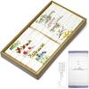 Sympathy Incense Gift Set In Paulownia Wood Box [Moon Flower 12 Varieties, Sandalwood, with Wrapping and Condolence Message] Made In Japan, Low