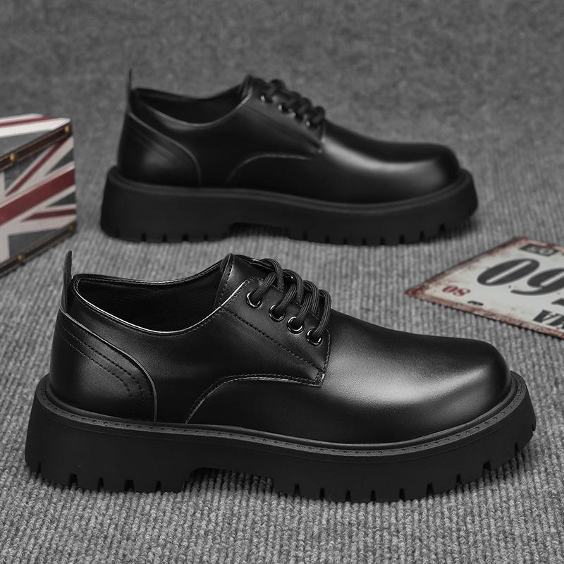 

Мужские деловые водонепроницаемые черные кожаные туфли Туфли шеф-повара Мужские универсальные рабочие туфли на платформе 45