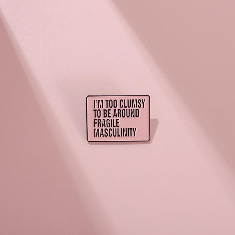 Unique Alloy English Letter Badge Brooch Ideal For Casual And Stylish Wear Commuting