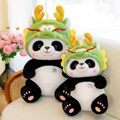 Boneca Bebê Panda Dragão Criativo Crianças Menino Menina Dormindo e Abraçando Urso Dragão do Zodíaco Presente de Aniversário