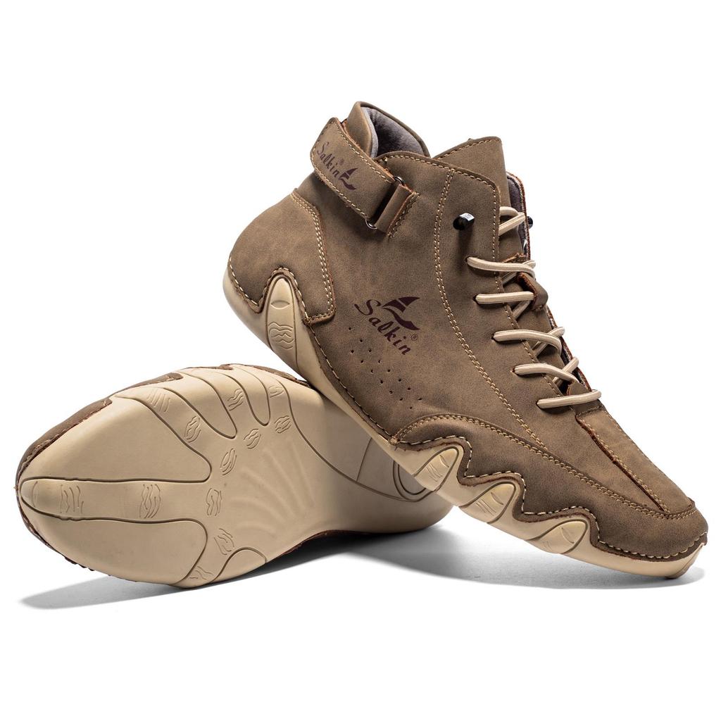 Men's High-Top Octopus Martin Boots: Warm Casual Fall/Winter Shoes