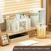 Double Rotation Drawer Pen Holder Desk Stationery Storage Pencil Container  Students