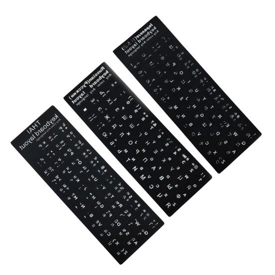 English Russian Japanese Thai Letters Laptop Computer Keyboard Layout Stickers