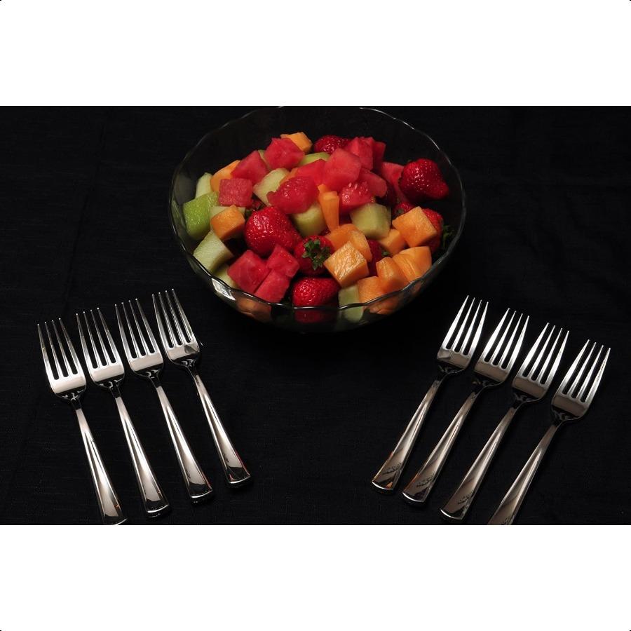 

Серебряные пластиковые вилки Премиальное качество Одноразовые столовые приборы Полированные столовые приборы Идеальные Сверхпрочные Столовые приборы для Вечеринок Свадеб а United States