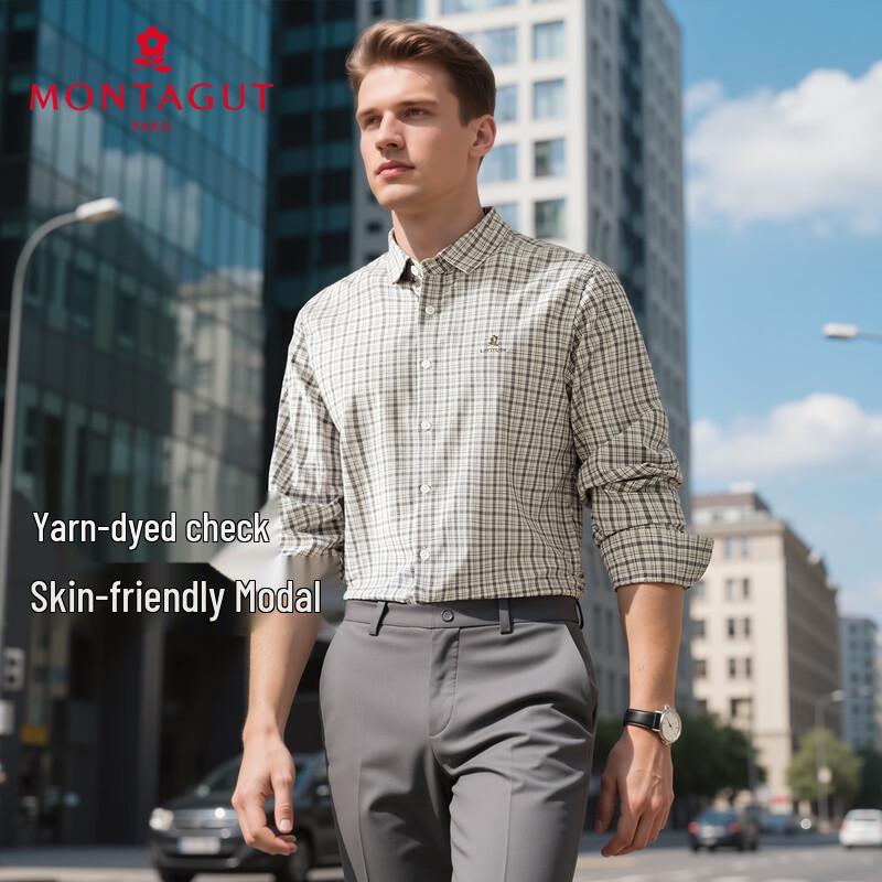 MONTAGUT Men s Modal Blend Long-Sleeve Shirt 54