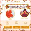 Friendsgiving Table Runner Thanksgiving Table Runner Pumpkin Maple LeavesTurkey Tablecover for Thanksgiving Friendsgiving Party Decorations 73x14inch